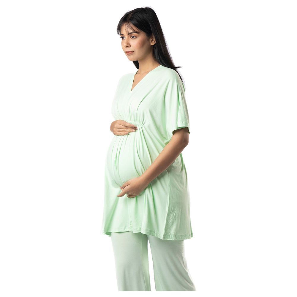 Block Hop - Maternity Kaftan Top - Lime