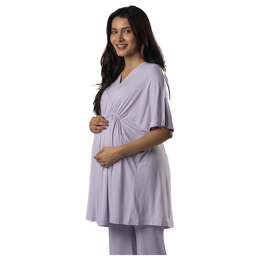 Block Hop - Maternity Kaftan Top - Lilac