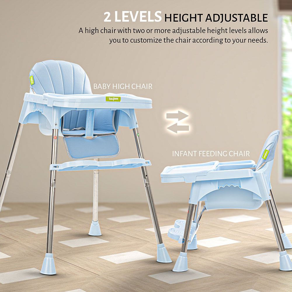 Baybee - 2-In-1 Invictus Baby High Chair - Blue