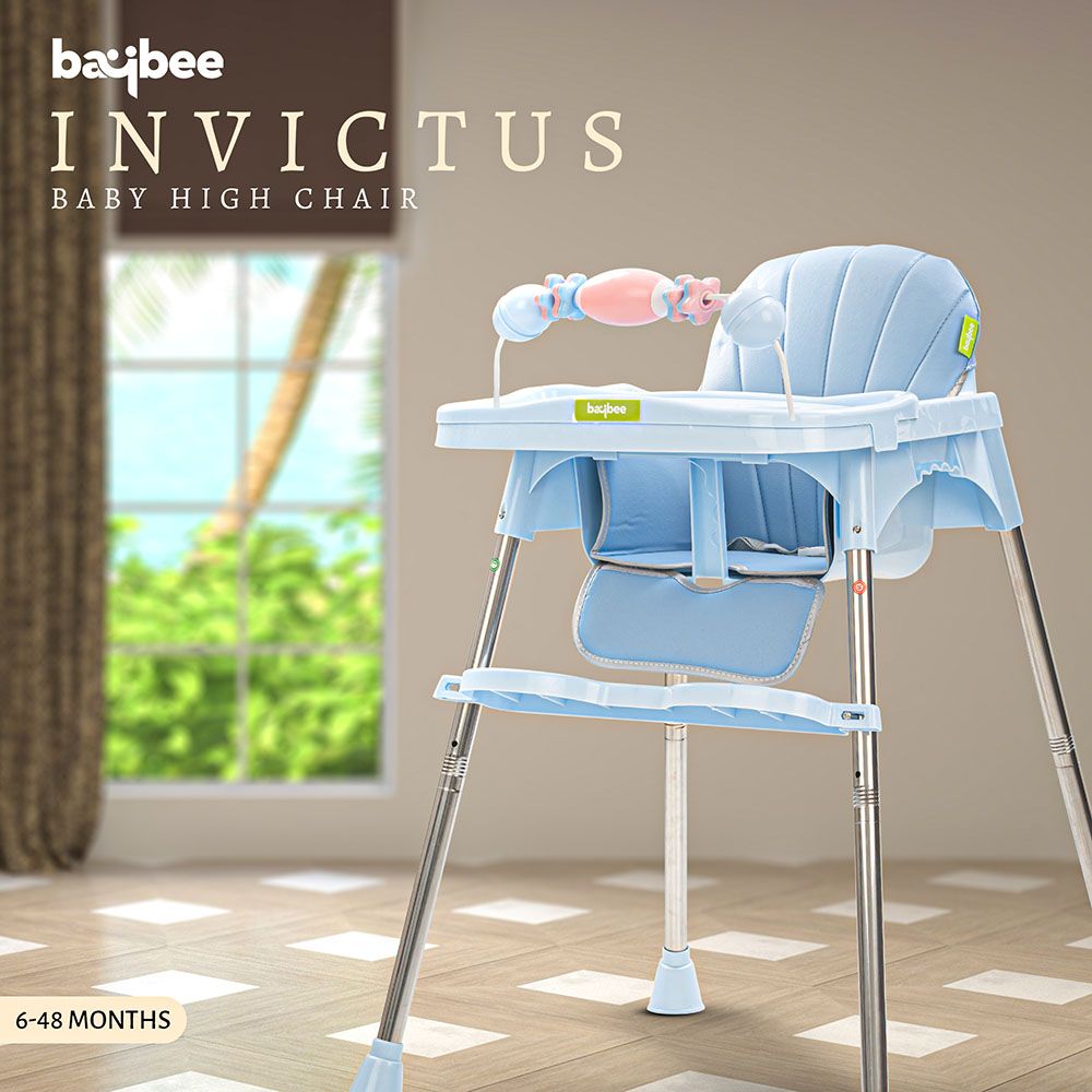 Baybee - 2-In-1 Invictus Baby High Chair - Blue