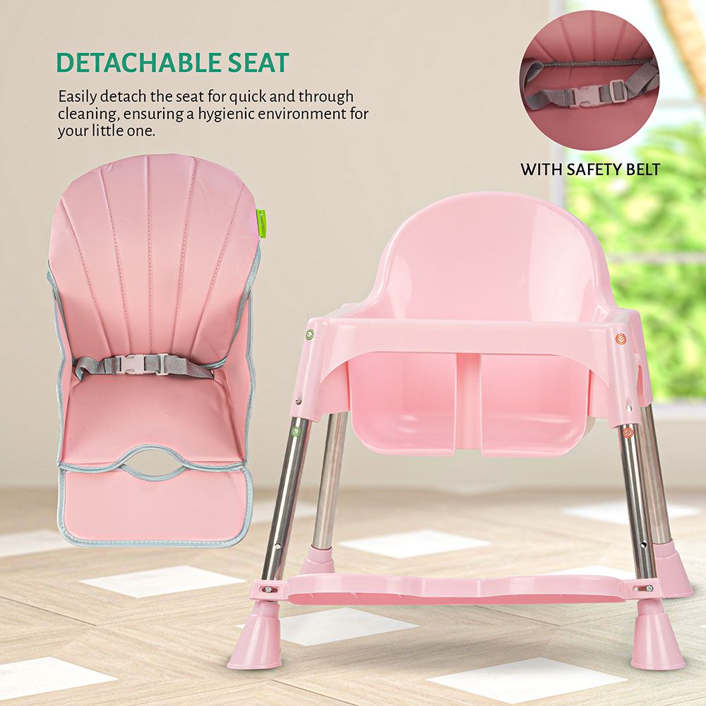 Baybee - 2-In-1 Invictus Baby High Chair - Pink