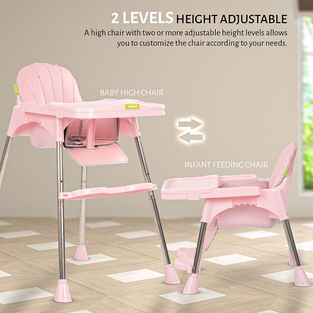 Baybee - 2-In-1 Invictus Baby High Chair - Pink