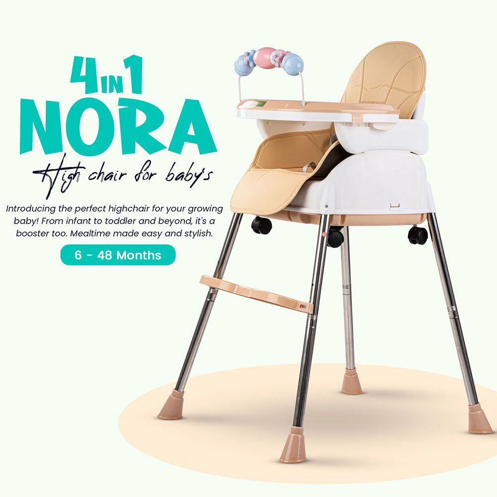 Baybee - 4-In-1 Nora Convertible Baby High Chair - Beige