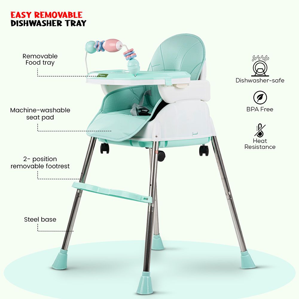 Baybee - 4-In-1 Nora Convertible Baby High Chair - Green