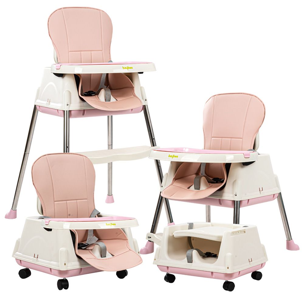 Baybee 4-In-1 Convertible Baby High Chair - Pink