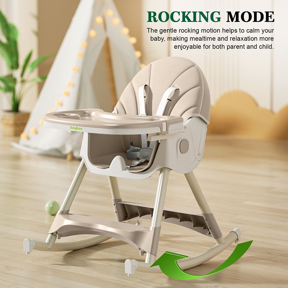 Baybee - 3-In-1 Iris Convertible Baby High Chair - Beige