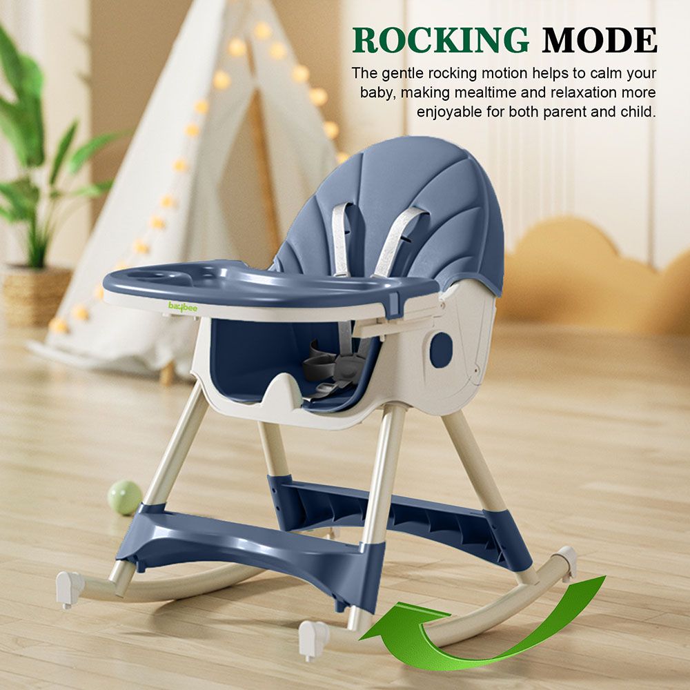 Baybee - 3-In-1 Iris Convertible Baby High Chair - Blue