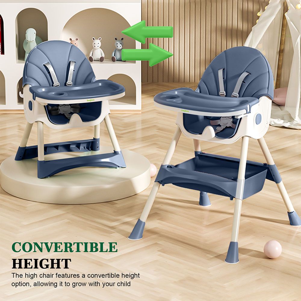 Baybee - 3-In-1 Iris Convertible Baby High Chair - Blue