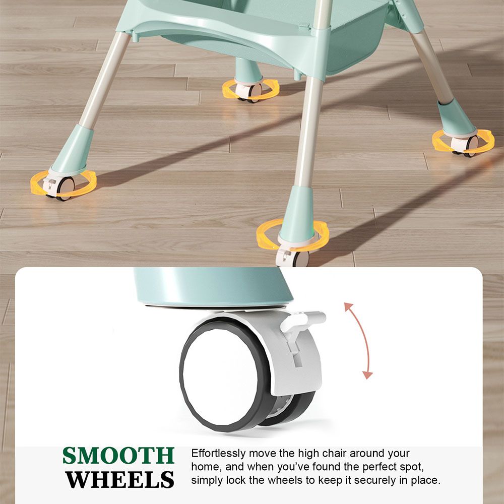 Baybee - 3-In-1 Iris Convertible Baby High Chair - Green