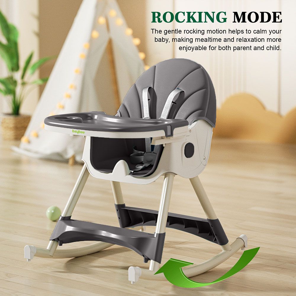 Baybee - 3-In-1 Iris Convertible Baby High Chair - Grey