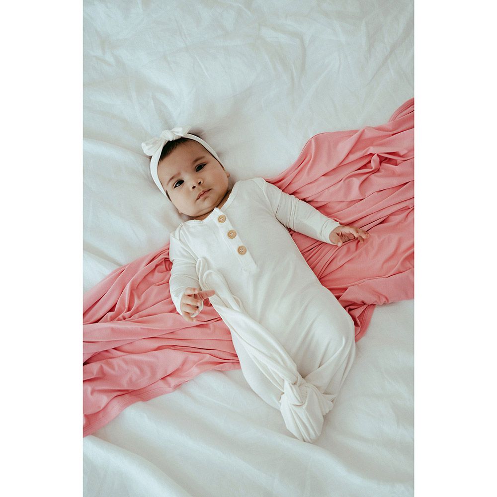 Anvi Baby - Knotted Gown & Beanie Set - Daisy