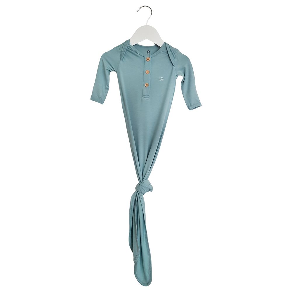 Anvi Baby - Knotted Gown & Beanie Set - Soft Sage