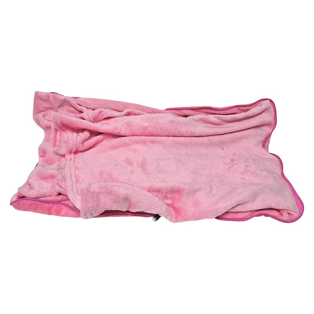 Toto Toys - Baby Folding Blanket With Hanger - Pink - 38 cm