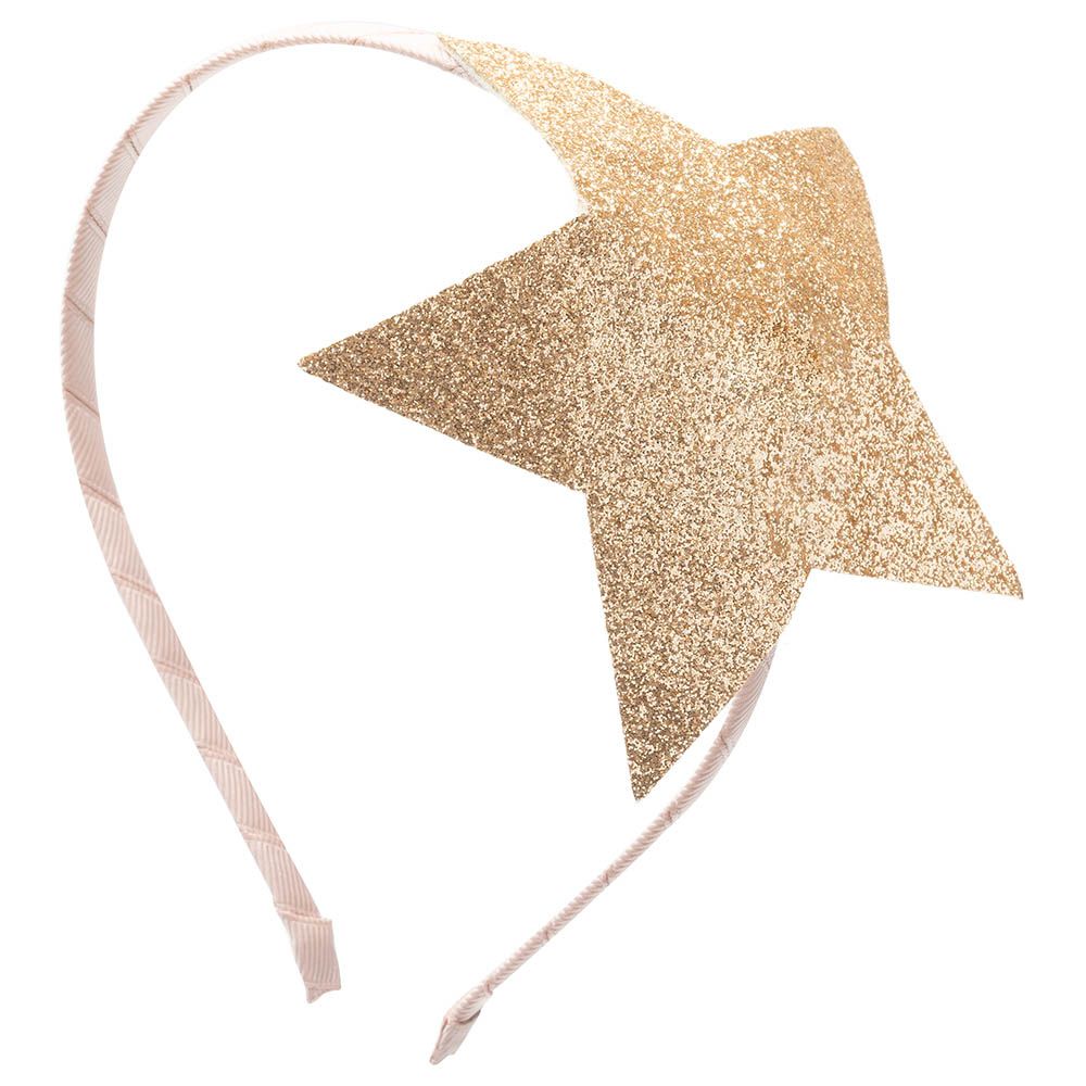 Billy Loves Audrey - Oversize Star Alice Headband - Gold Rush