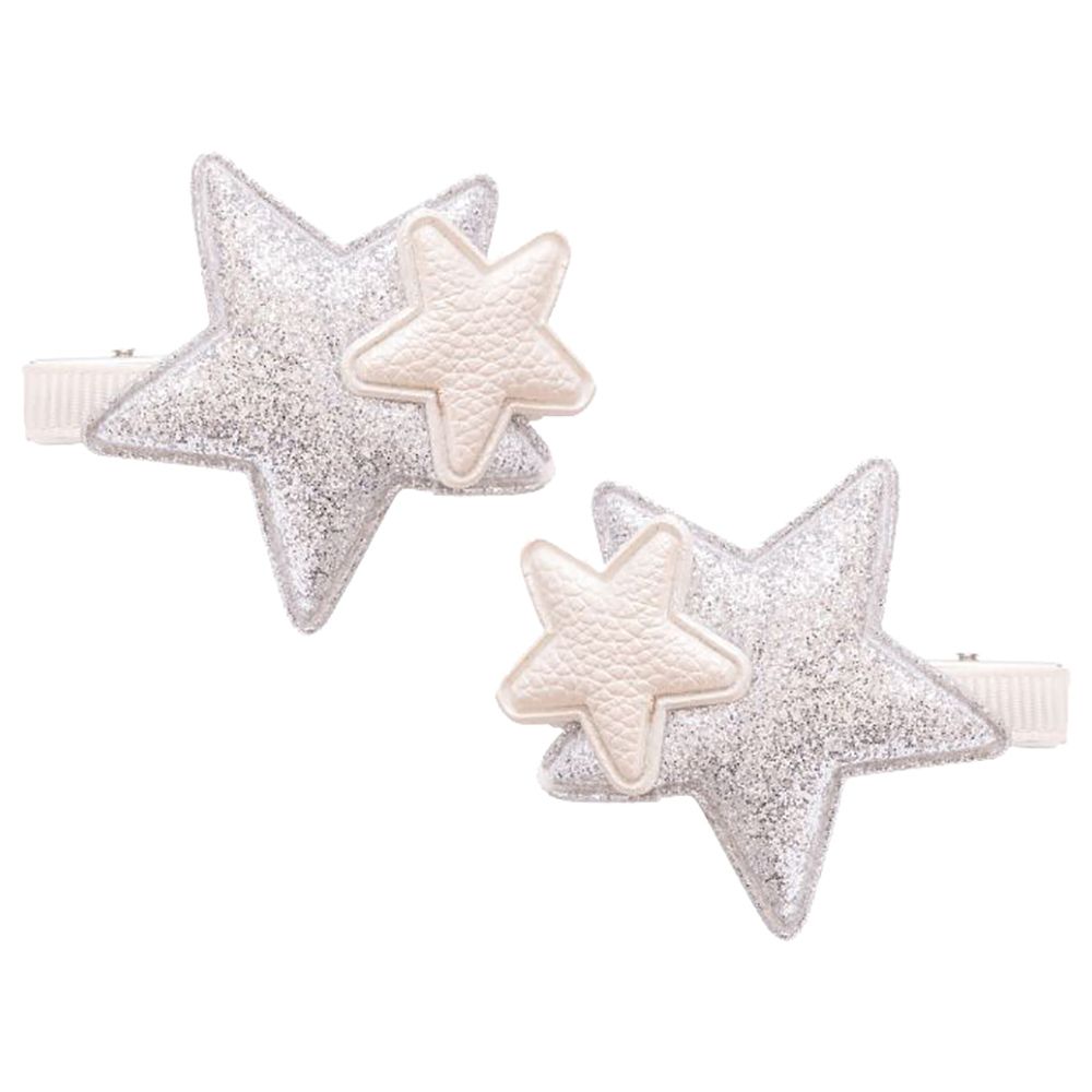 Billy Loves Audrey - Amira Double Star Hair Clip Set - Galaxy/Moonbeam