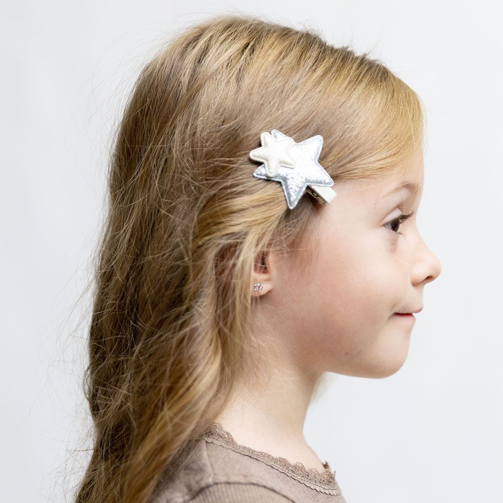 Billy Loves Audrey - Amira Double Star Hair Clip Set - Galaxy/Moonbeam