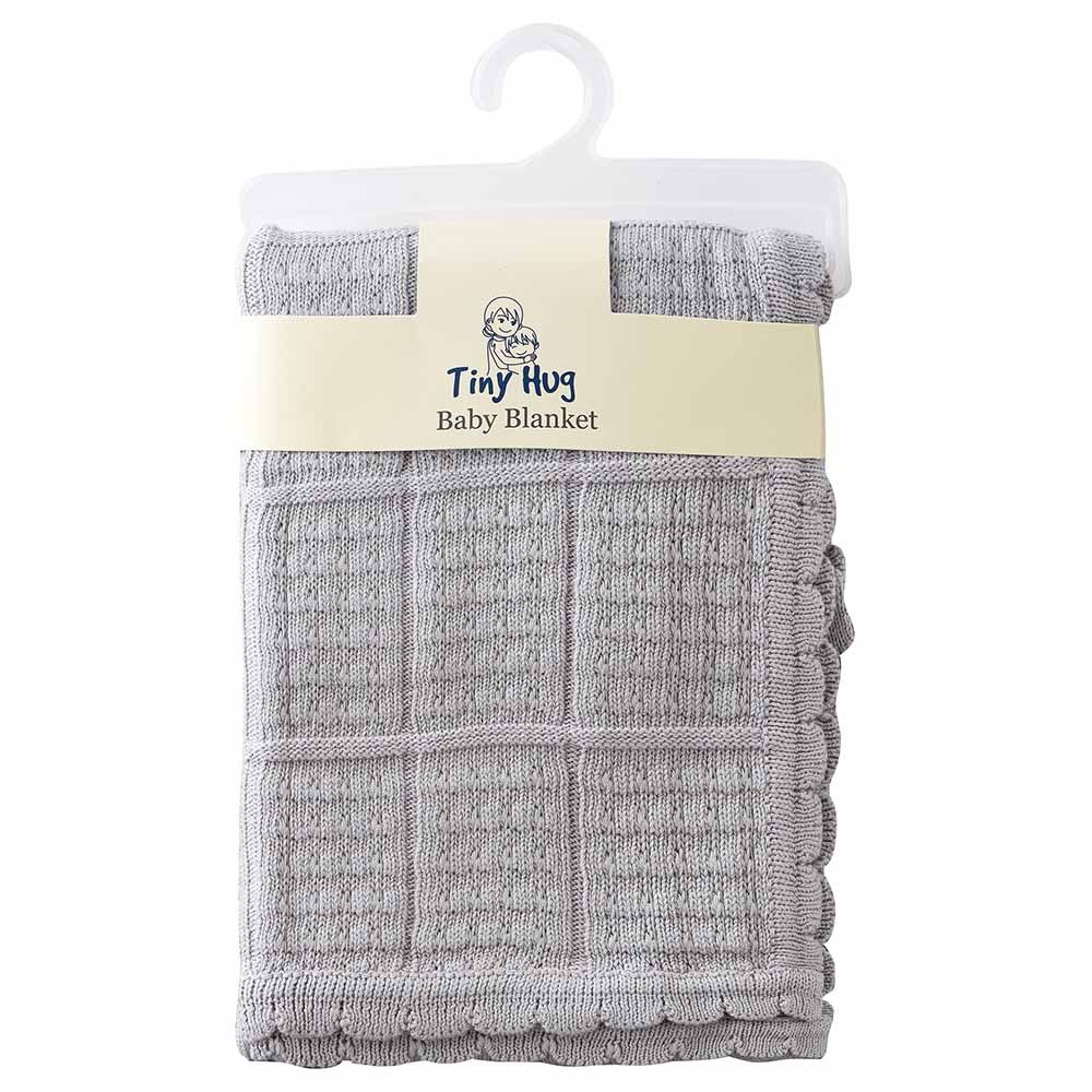 Tiny Hug - Newborn Soft And Warm Baby Blanket - Dark Grey