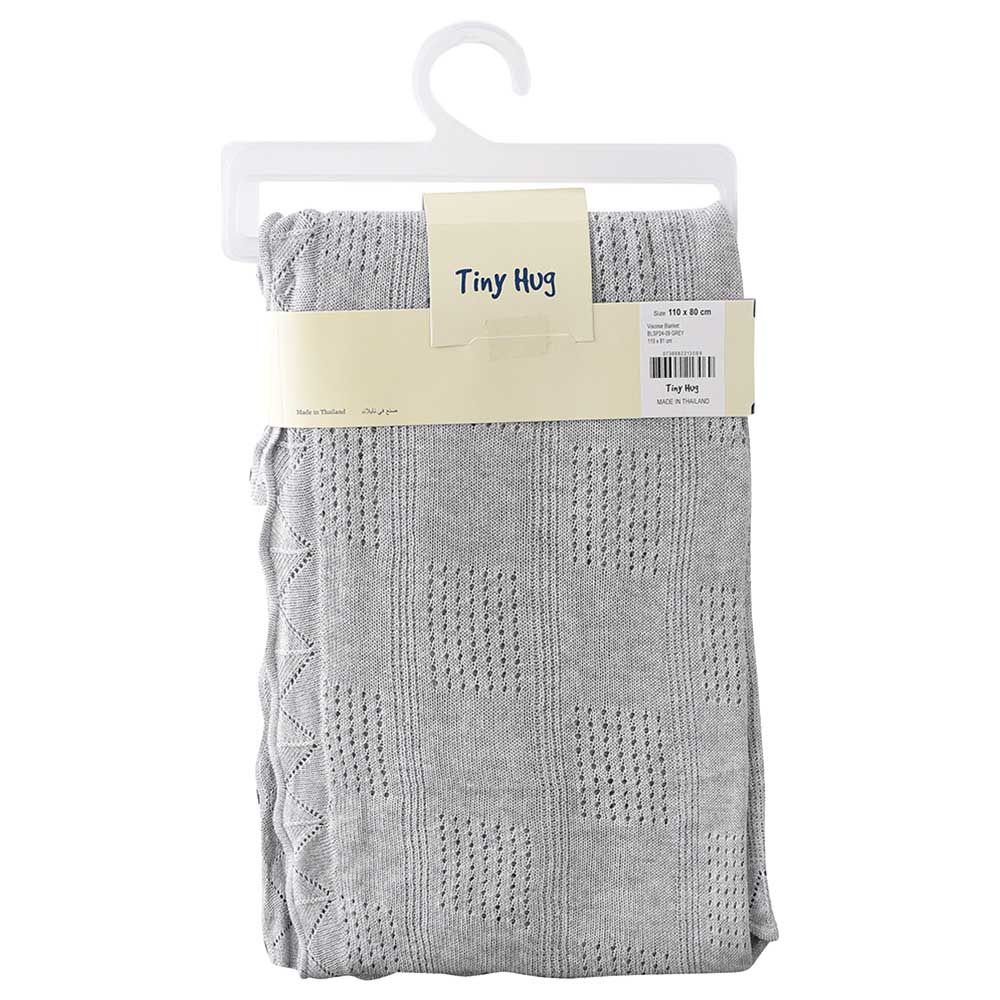 Tiny Hug - Newborn Soft And Warm Baby Blanket - Grey Melange