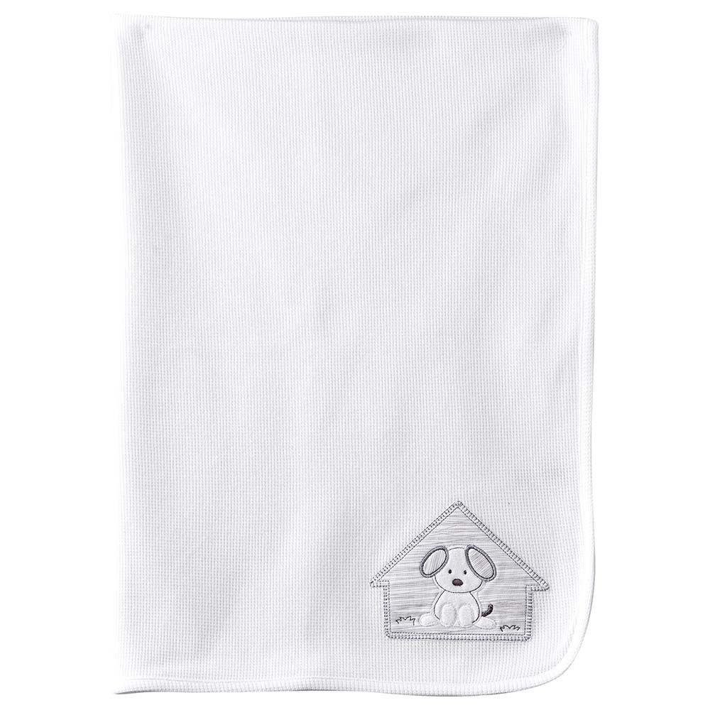 Tiny Hug - Newborn Soft And Warm Baby Puppy Blanket - White