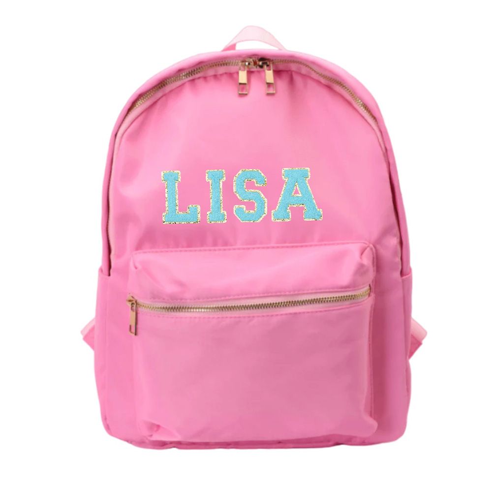 TheHappyTribe - Personalised Backpack - Candy Pink - 14.5-inch