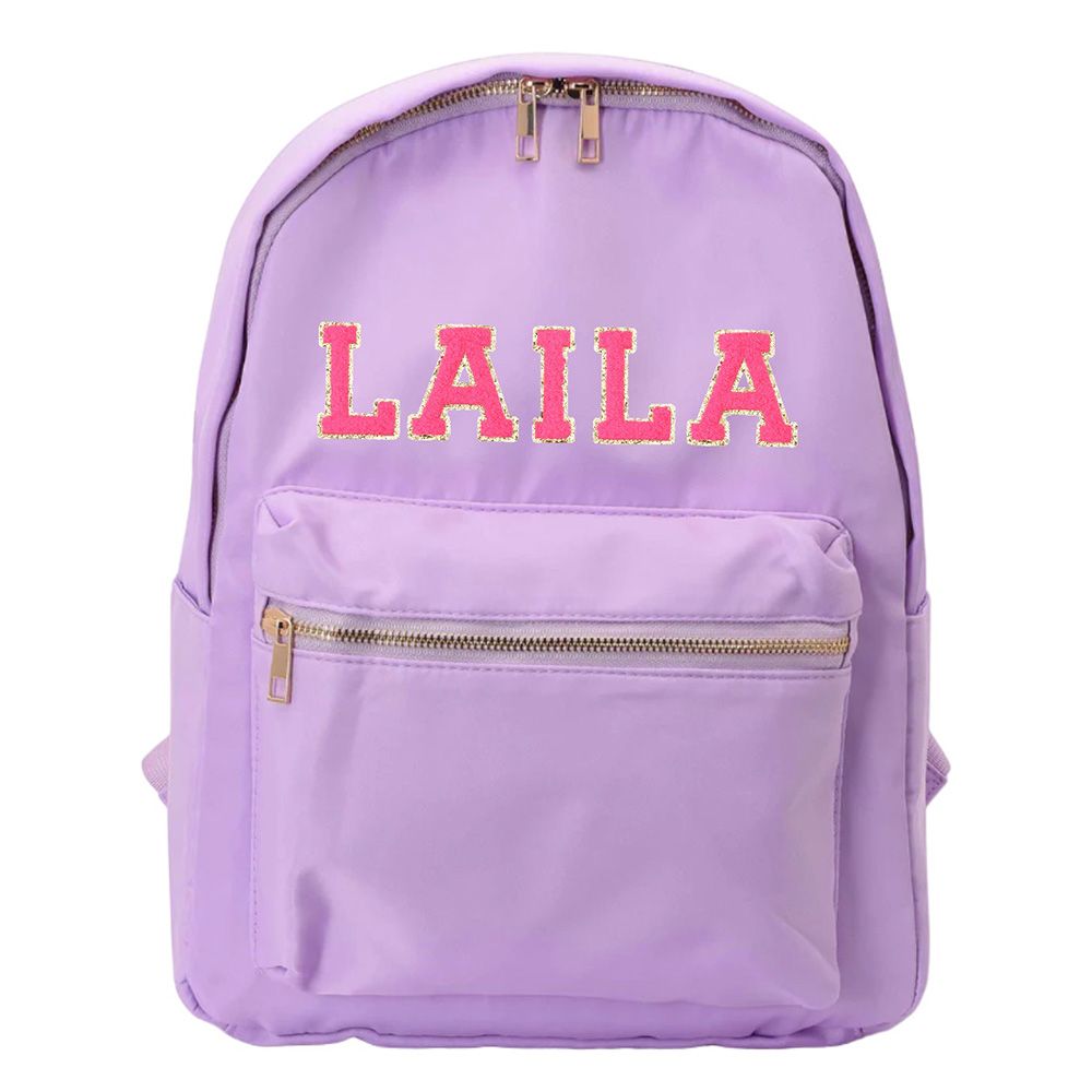 TheHappyTribe - Personalised Backpack - Lilac - 14.5-inch