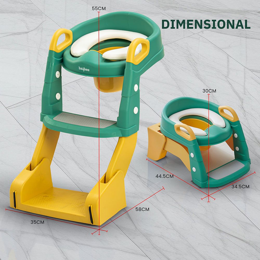بايبي - مقعد مرحاض غربي قابل للتحويل 2 في 1 فيجا - أخضر