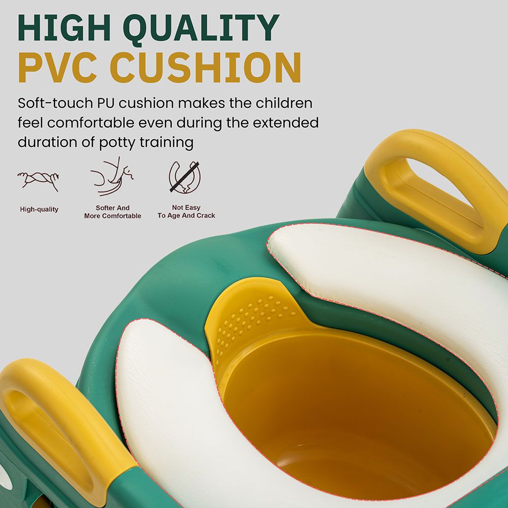 Baybee - Vega 2-In-1 Convertible Western Toilet Potty Seat - Green