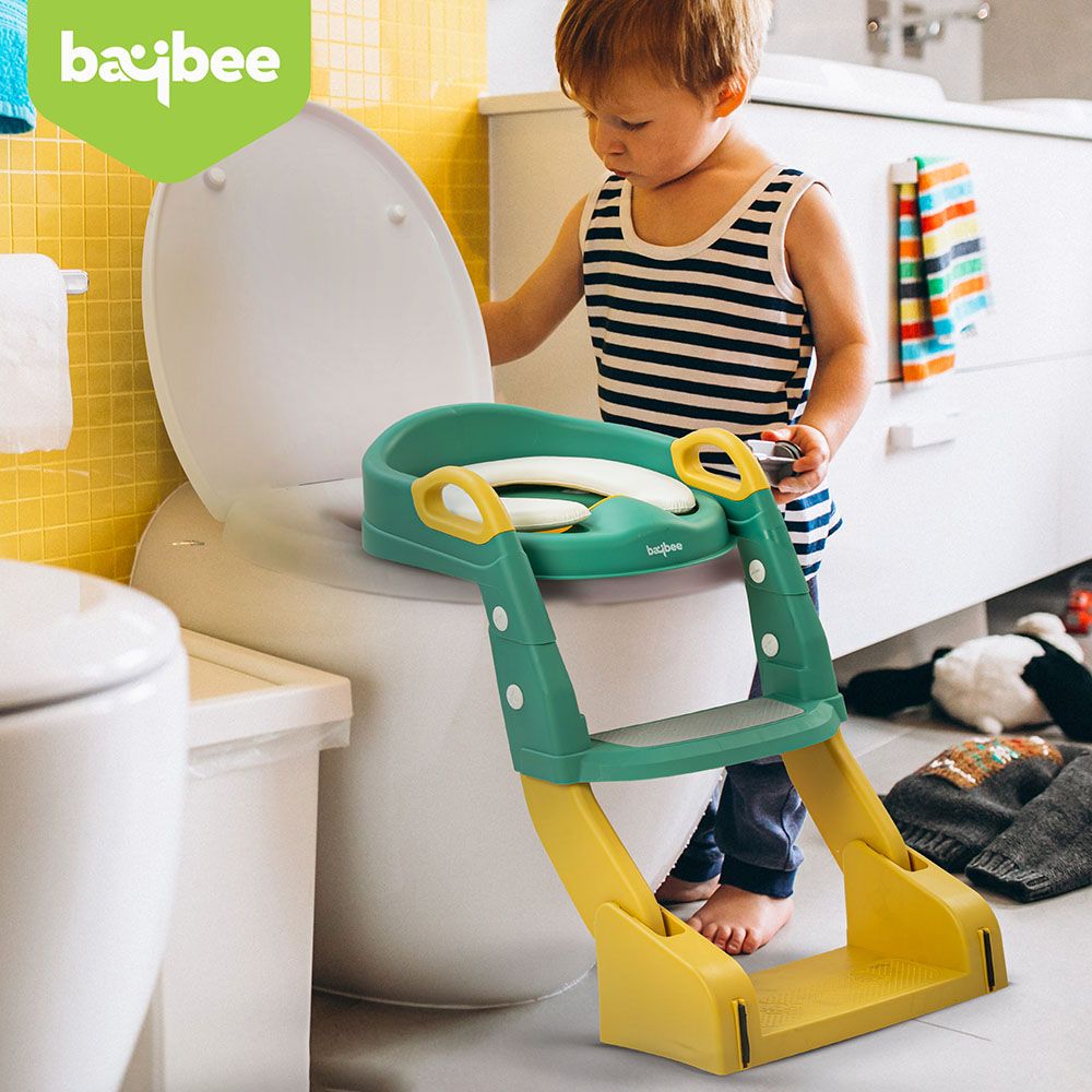 Baybee - Vega 2-In-1 Convertible Western Toilet Potty Seat - Green