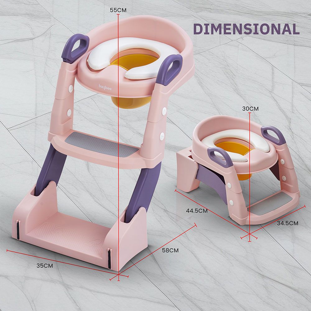 Baybee - Vega 2-In-1 Convertible Potty Seat - Rose Pink /Purple