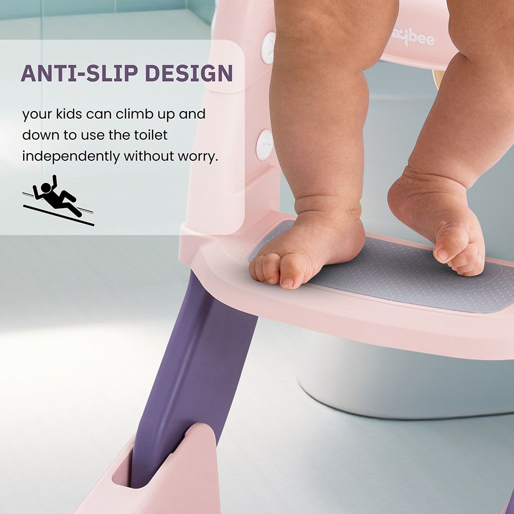 Baybee - Vega 2-In-1 Convertible Potty Seat - Rose Pink /Purple