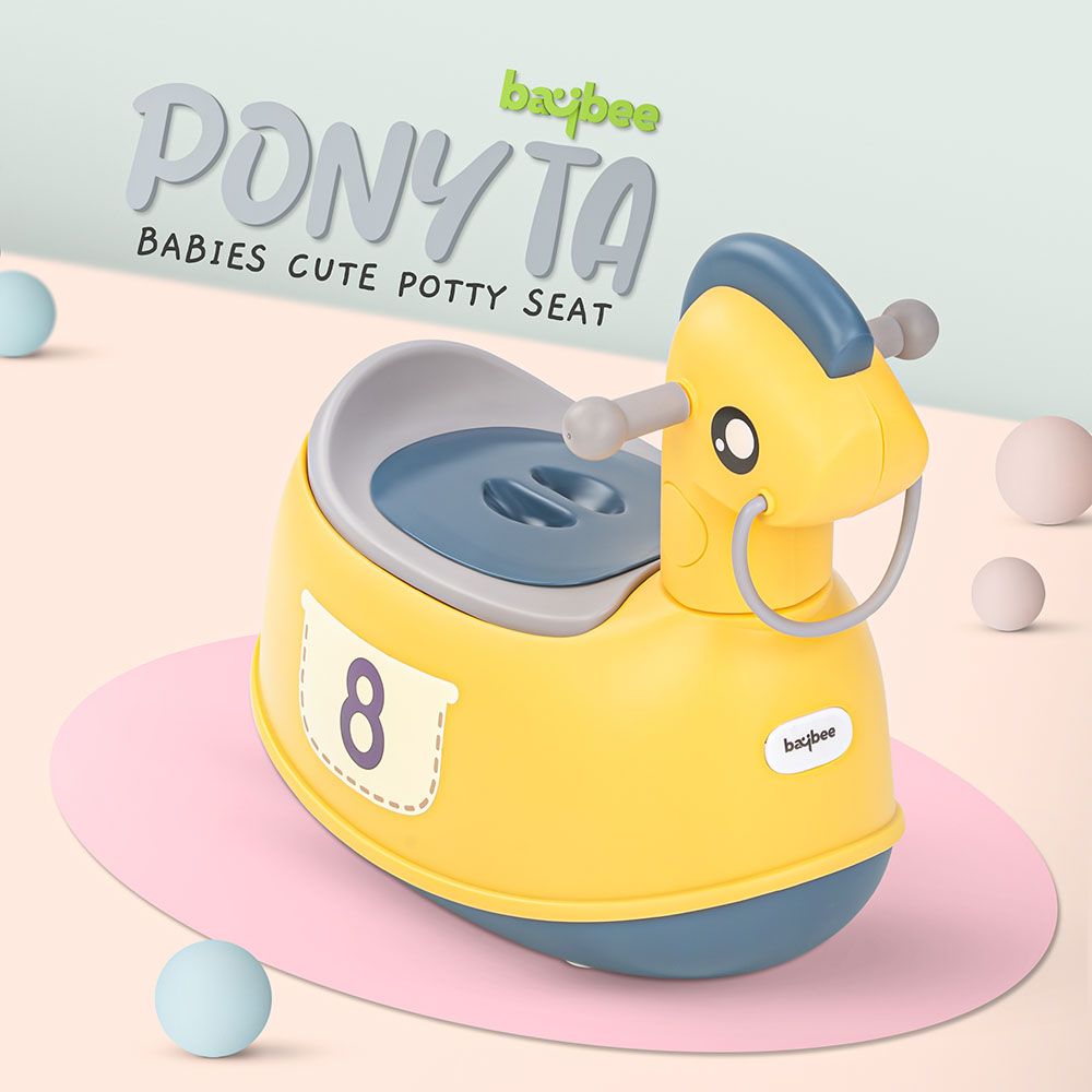 Baybee - Ponyta Baby Potty Seat For Kids w/ Closing Lid - Yellow