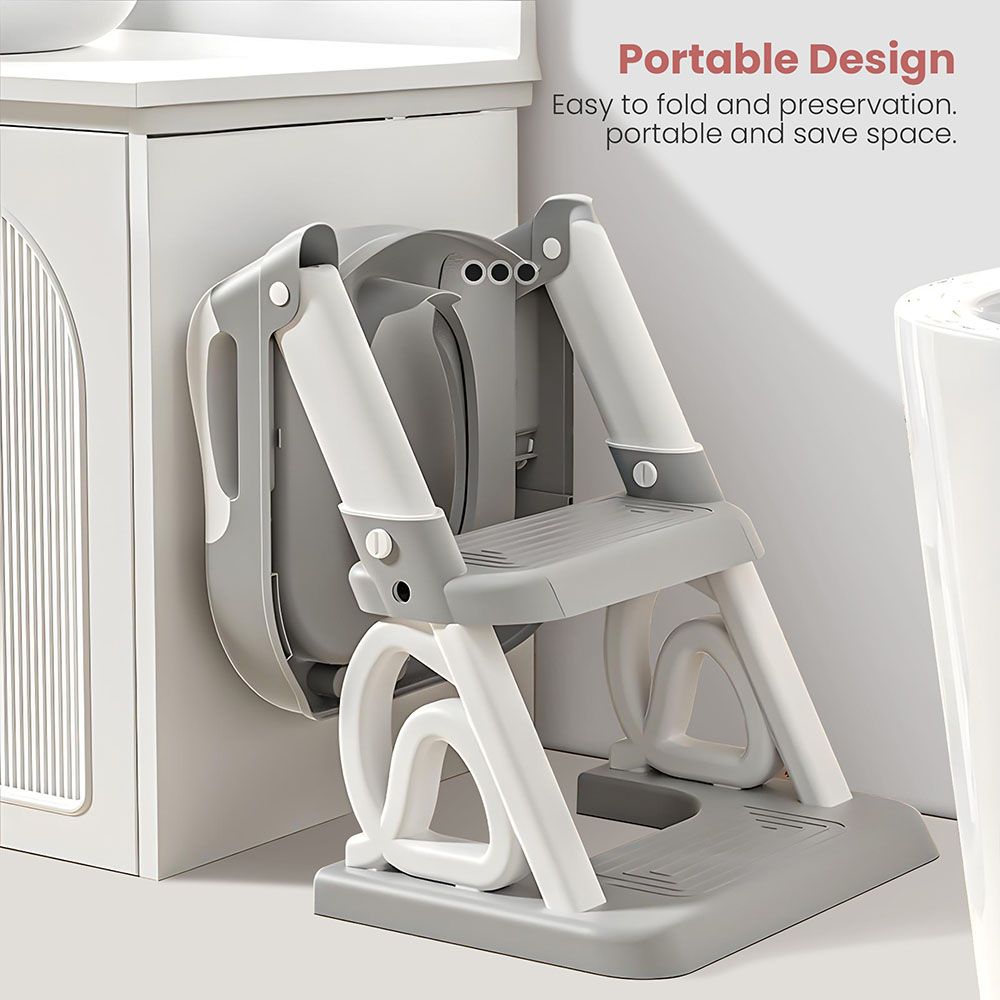 Baybee - Crown Western Toilet Potty Seat For Kids - Grey