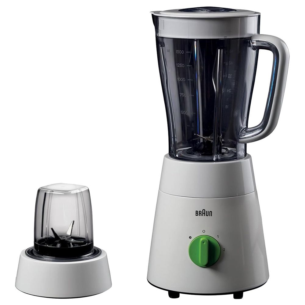 Braun - 2-In-1 500 Watt 2 Speeds Blender - White/Green