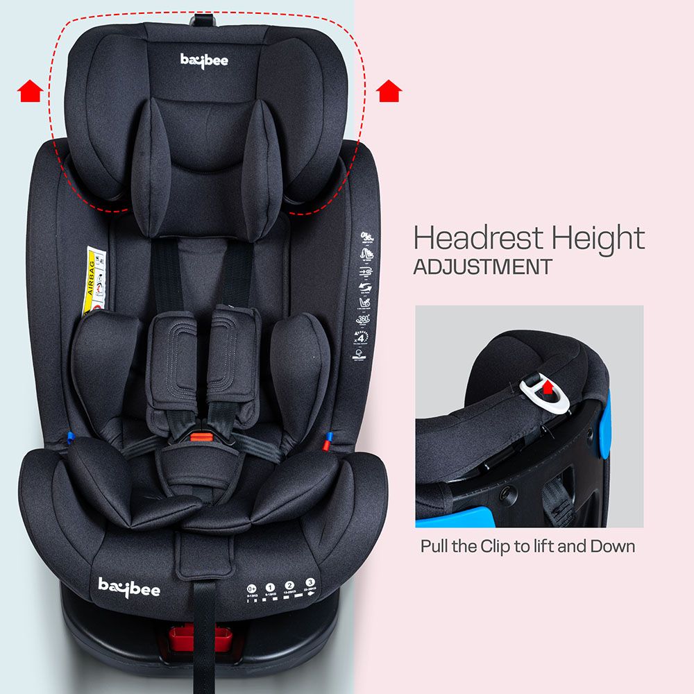 Baybee - Convertible Car Seat For Baby - Black