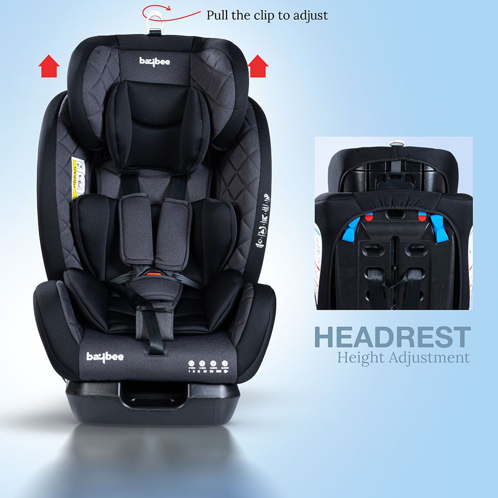 Baybee - Convertible Baby Car Seat w/ Isofix - Black