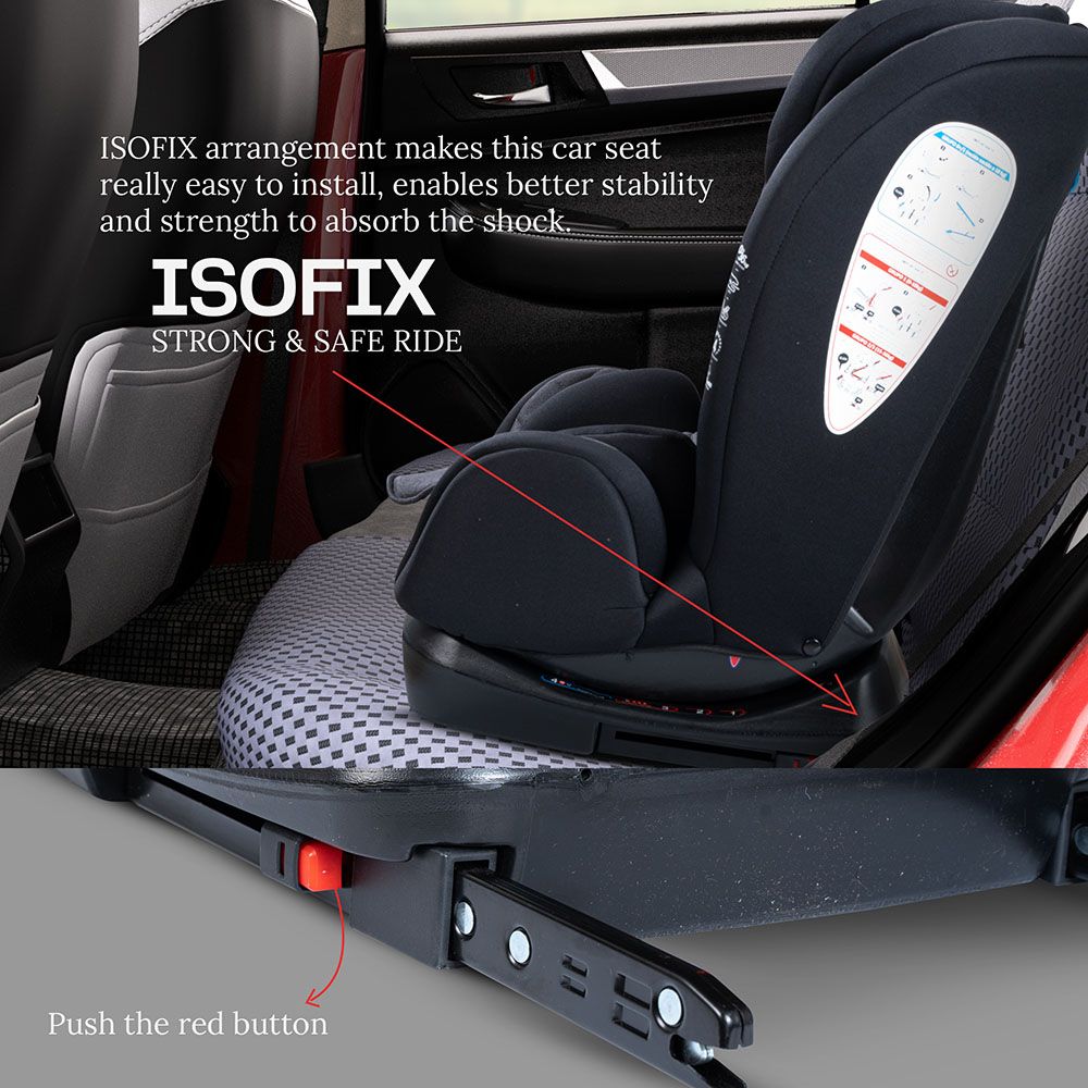 Baybee - Convertible Baby Car Seat w/ Isofix - Black