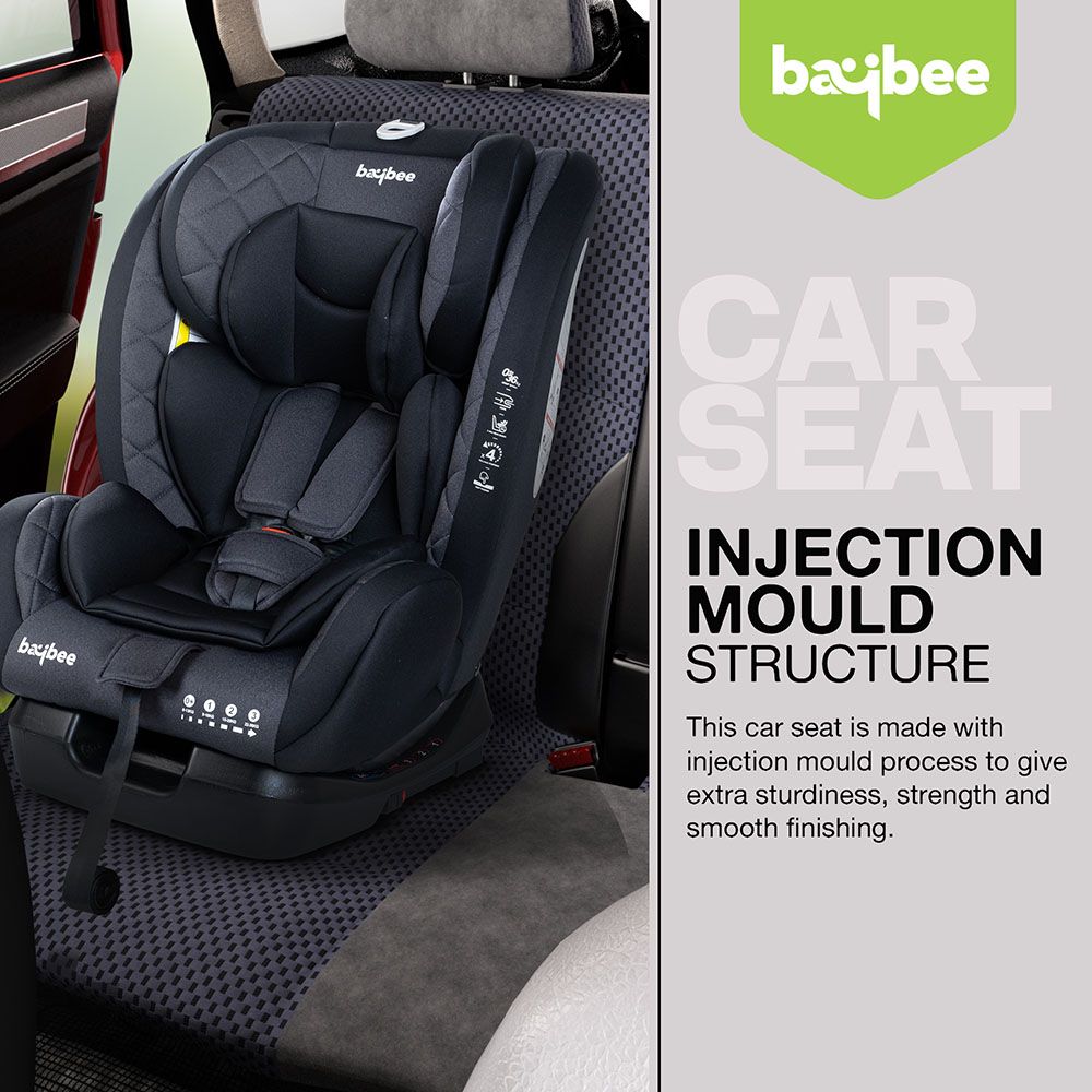 Baybee - Convertible Baby Car Seat w/ Isofix - Black