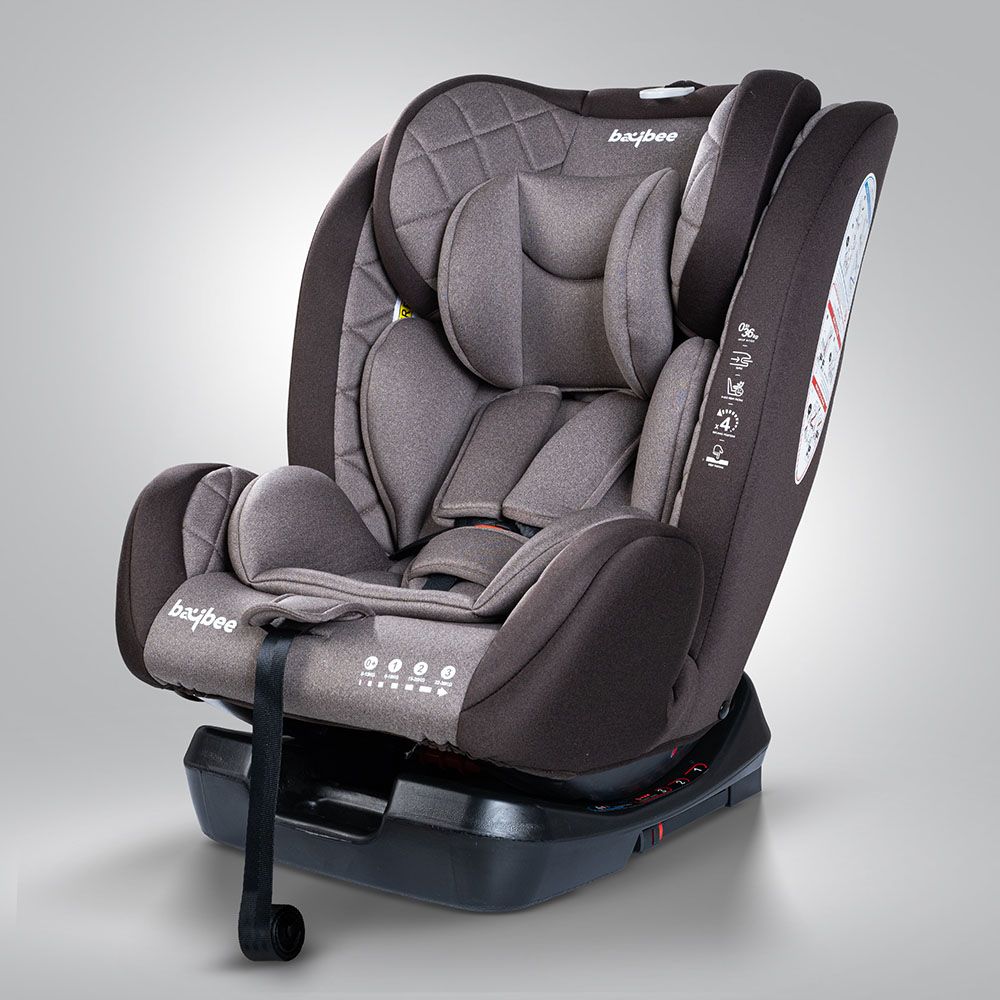 Baybee - Convertible Baby Car Seat w/ Isofix - Grey