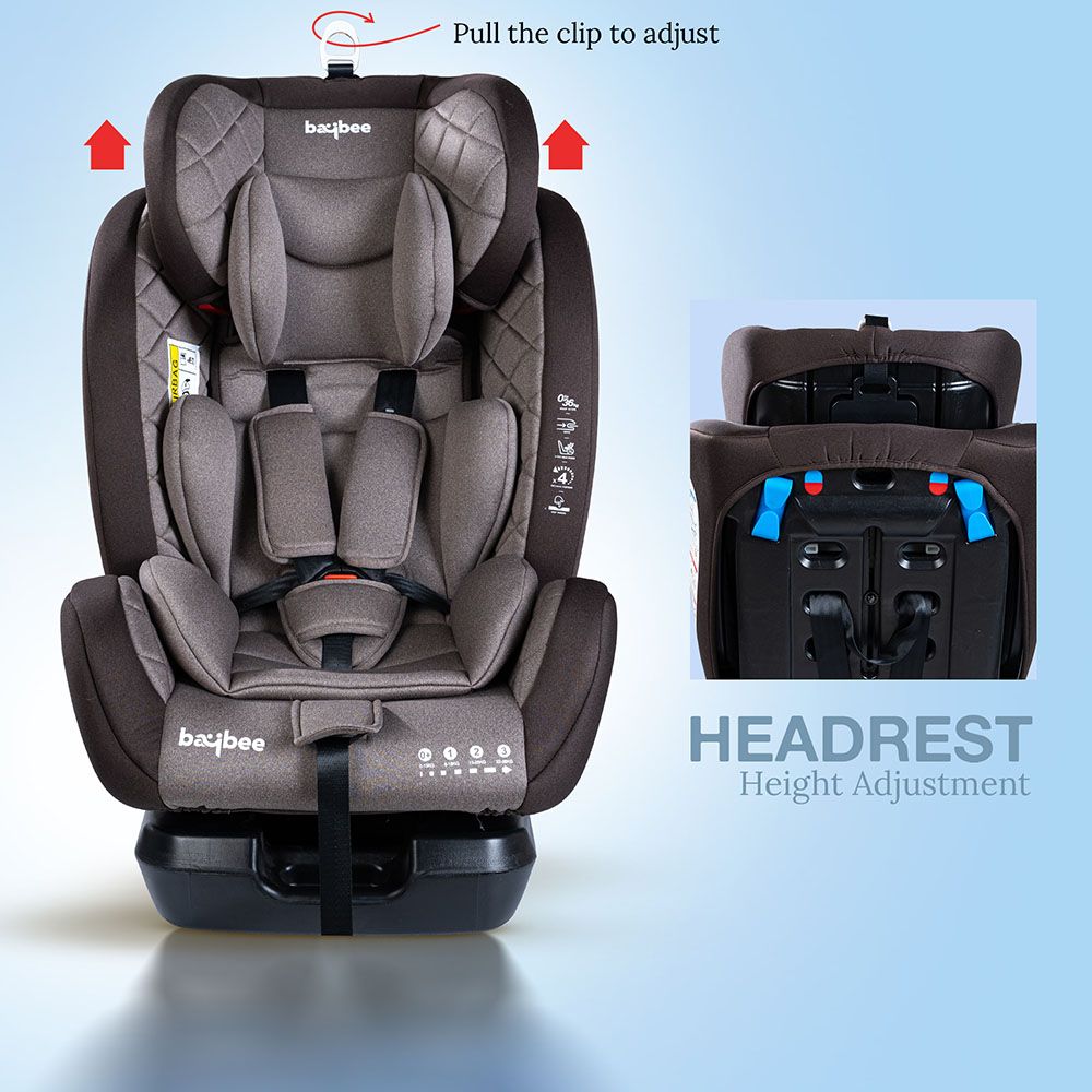 Baybee - Convertible Baby Car Seat w/ Isofix - Grey