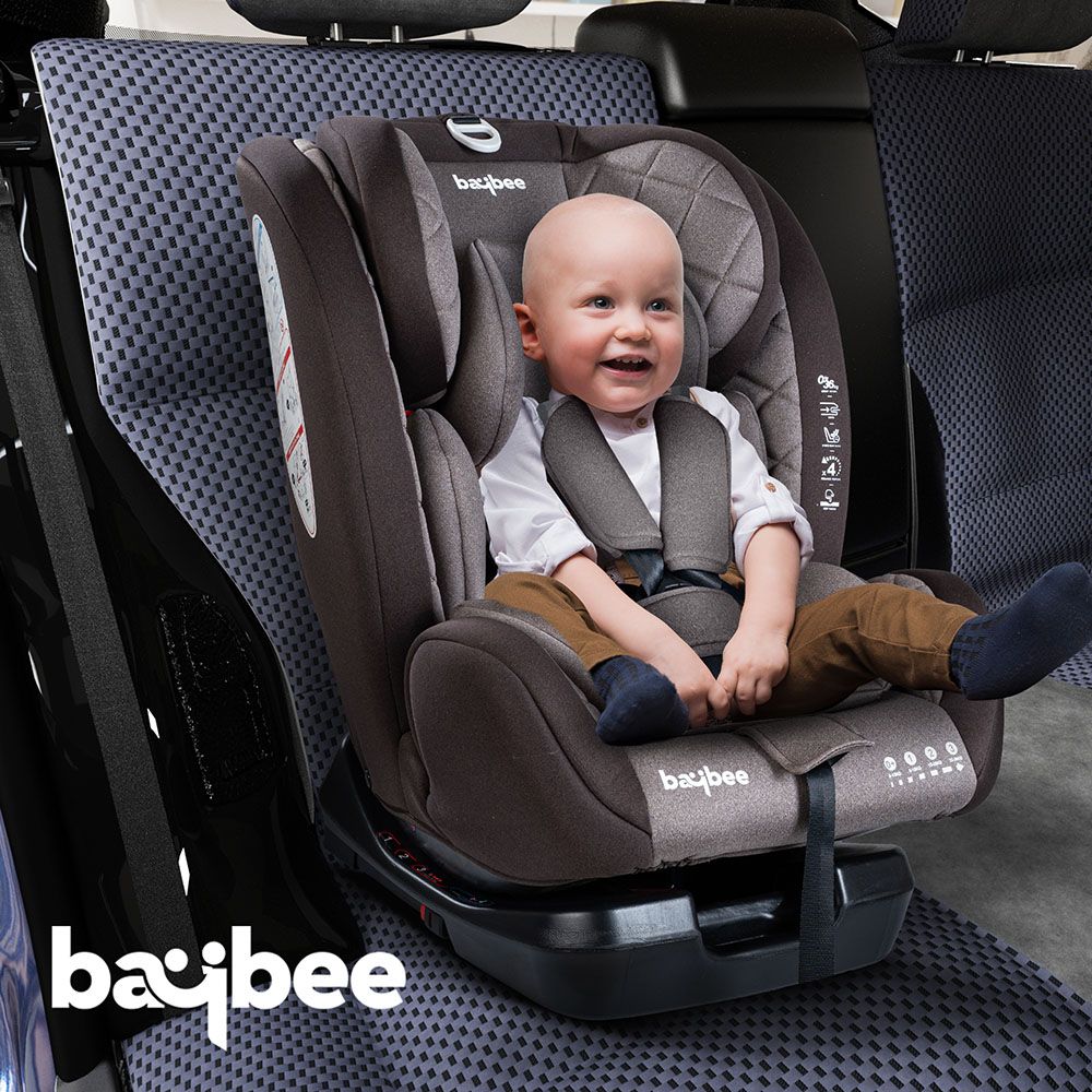 Baybee - Convertible Baby Car Seat w/ Isofix - Grey