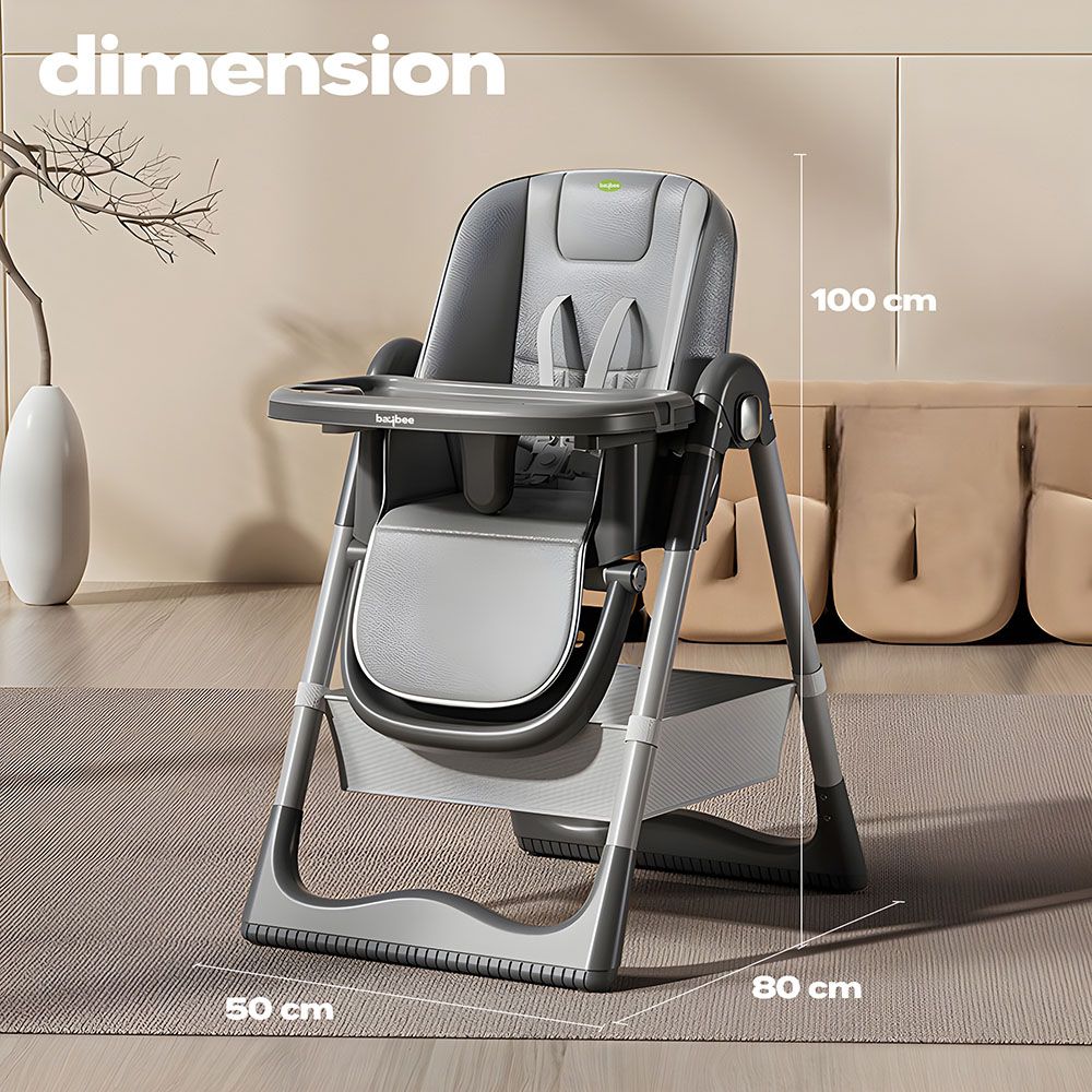 Baybee - 3-In-1 Convertible Baby High Chair - Grey