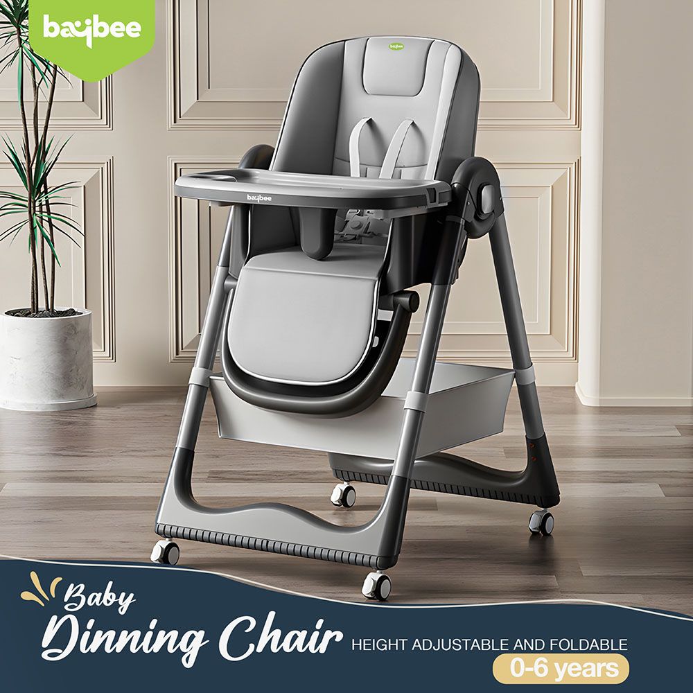 Baybee - 3-In-1 Convertible Baby High Chair - Grey