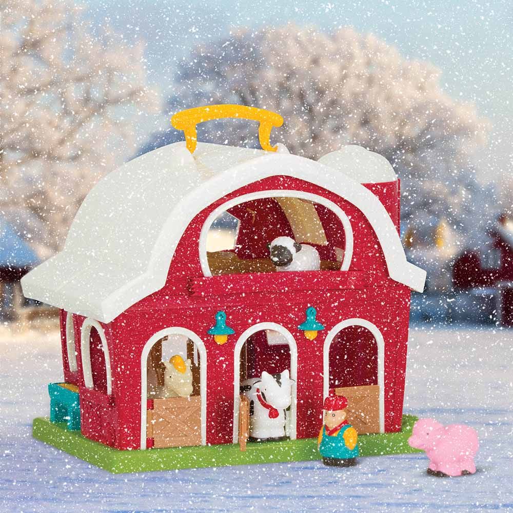 Battat - Big Barn Farm Playset - Red - 6pcs