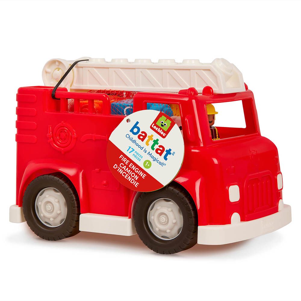 Battat - Fire Truck - Red - 17pcs