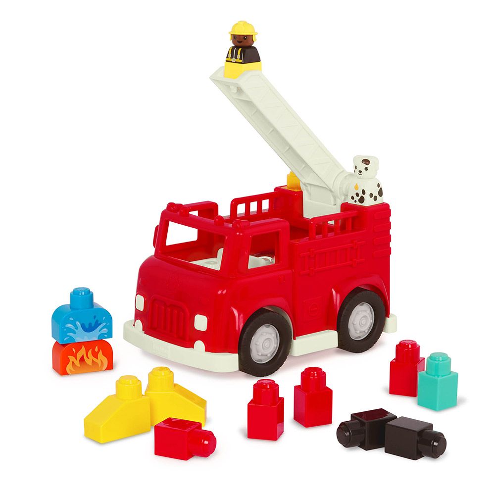 Battat - Fire Truck - Red - 17pcs