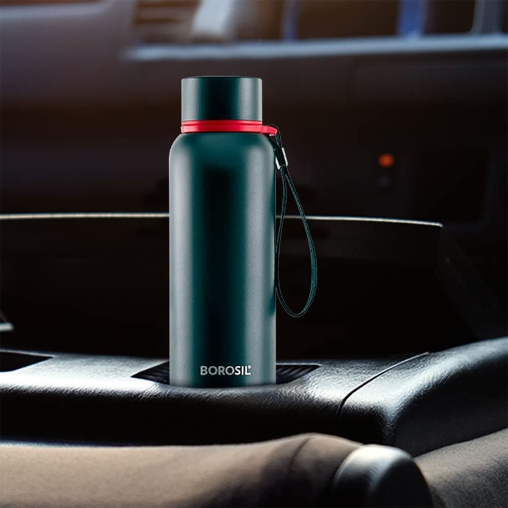 Borosil - Vacuum Insulated Trek Bottle - Black - 500 ml