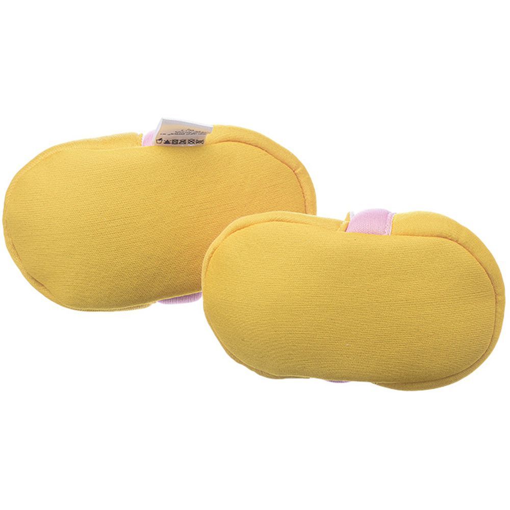 Tiny Hug - Soft & Warm Baby Booties - Yellow/Pink