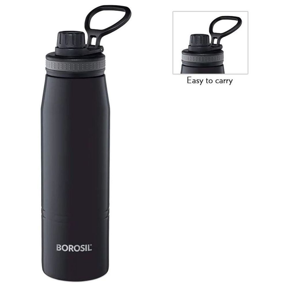 Borosil - Gosport Stainless Steel Water Bottle - Black - 900 ml