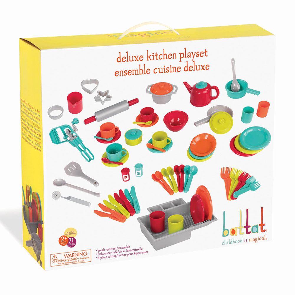 Battat - Deluxe Kitchen Playset - 71pcs