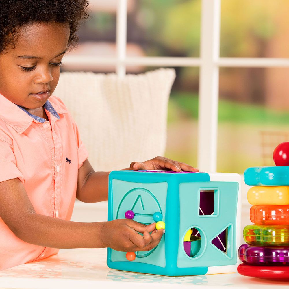 Battat - Shape Sorter And Stacking Rings Combo Set